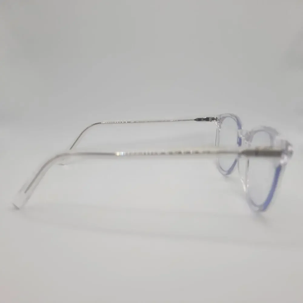 Warby Parker Eyeglasses Carlton Crystal Clear Rectangular Optical Frame Unisex